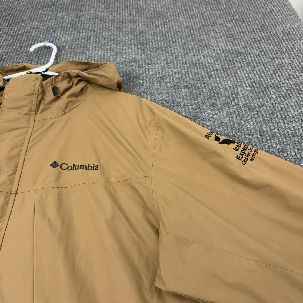 Columbia Jacket Mens L Tan Nylon Hooded Interchange‎ Outdoor Gorpcore Style